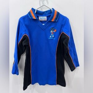 🏀 Vintage 90s Tiny Toons Buster Bunny Space Jam Style Dress Size 6 Blue Black